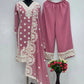 Embroidered Georgette Palazzo Suit with Mirror Work