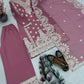 Embroidered Georgette Palazzo Suit with Mirror Work