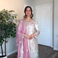 Embroidered Georgette Palazzo Suit with Mirror Work