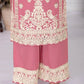 Embroidered Georgette Palazzo Suit with Mirror Work