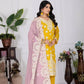 Embroidered Georgette Palazzo Suit with Mirror Work
