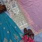 Embroidered Georgette Palazzo Suit with Mirror Work