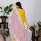 Embroidered Georgette Palazzo Suit with Mirror Work