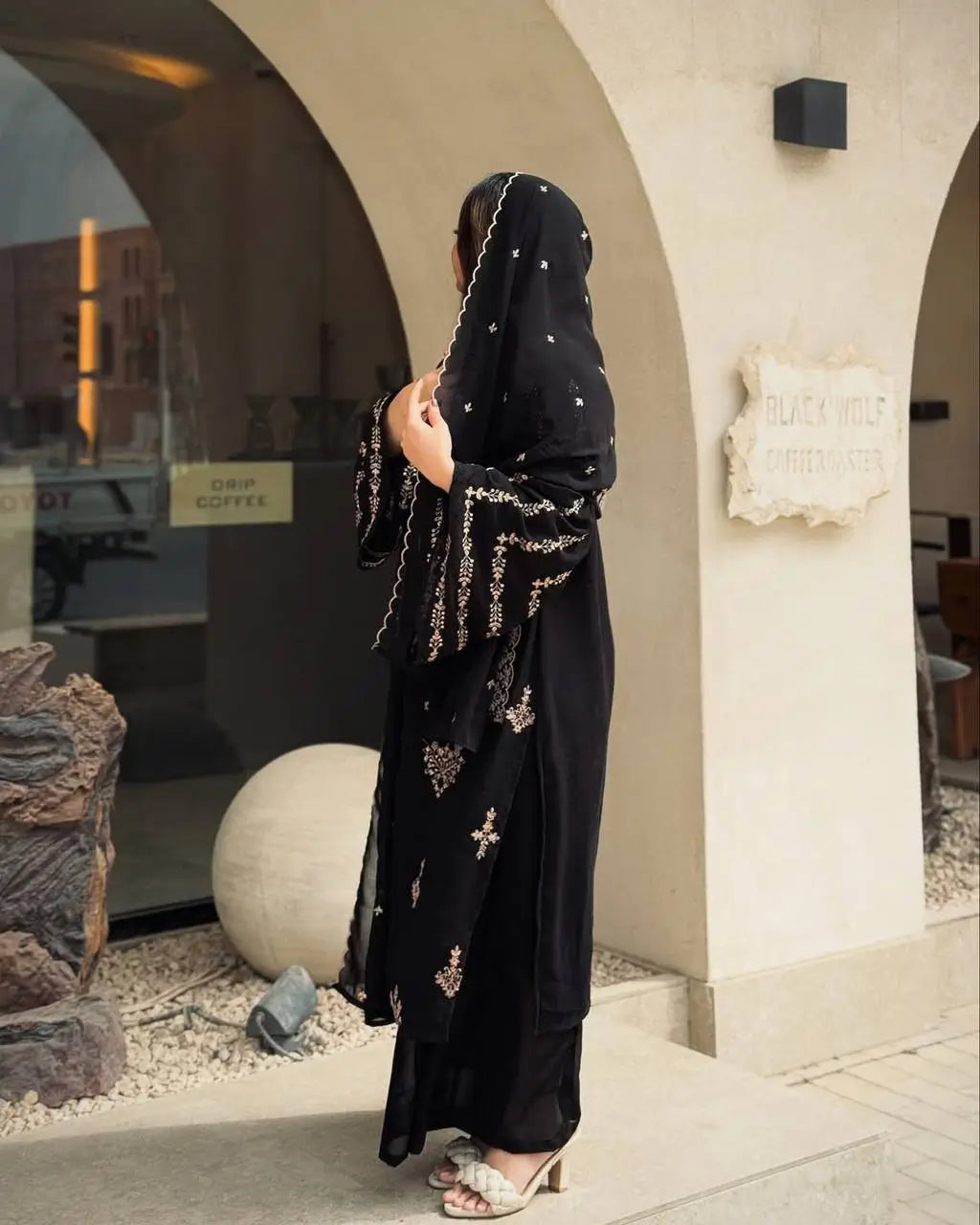 Embroidered Georgette Pant Palazzo Suit Set