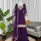Embroidered Georgette Plazo Suit Set
