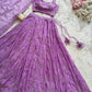Embroidered Georgette Sequins Lehenga Set with Dupatta
