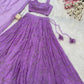 Embroidered Georgette Sequins Lehenga Set with Dupatta