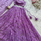 Embroidered Georgette Sequins Lehenga Set with Dupatta