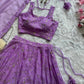 Embroidered Georgette Sequins Lehenga Set with Dupatta
