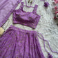 Embroidered Georgette Sequins Lehenga Set with Dupatta