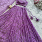 Embroidered Georgette Sequins Lehenga Set with Dupatta