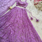 Embroidered Georgette Sequins Lehenga Set with Dupatta