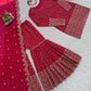 Embroidered Georgette Sharara Set with Dupatta