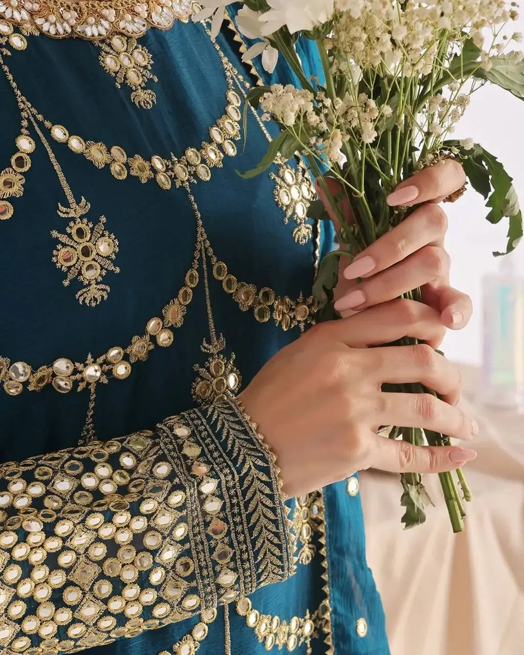 Embroidered Georgette Sharara Suit