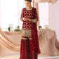 Embroidered Georgette Sharara Suit