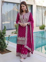 Embroidered Georgette Sharara Suit Set