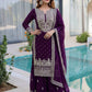 Embroidered Georgette Sharara Suit Set