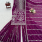 Embroidered Georgette Sharara Suit Set