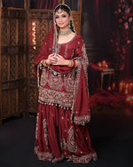 Embroidered Georgette Sharara Suit Set