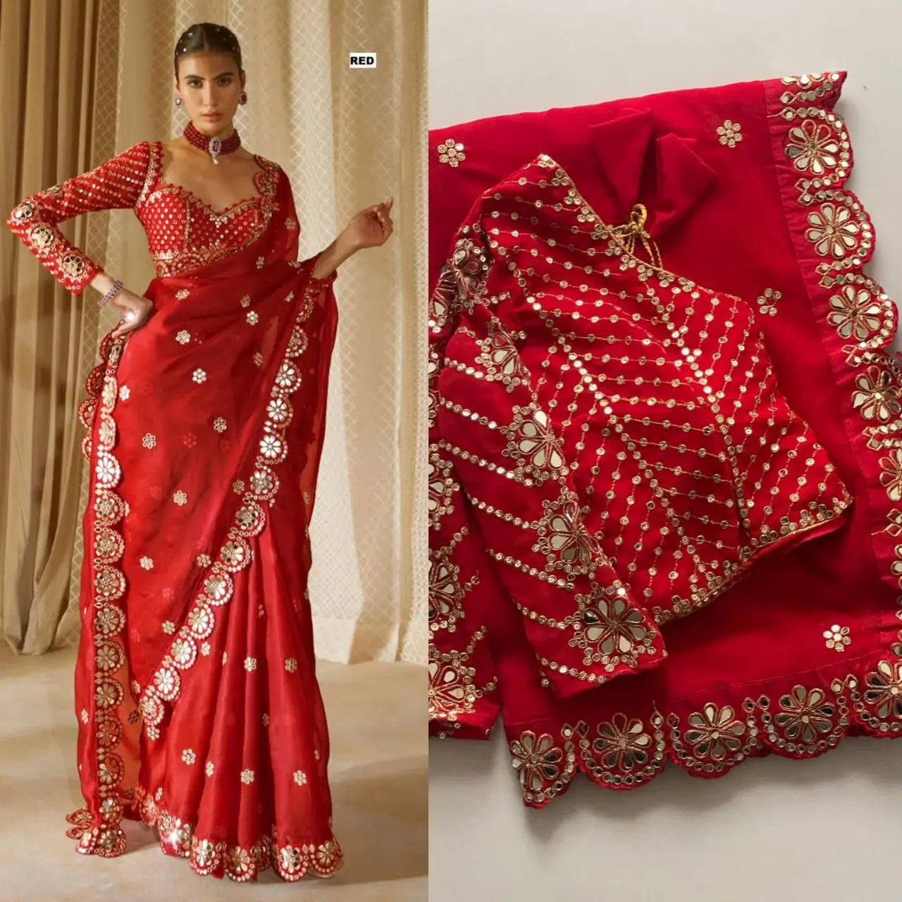 Embroidered Georgette Silk Designer Saree