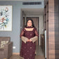 Embroidered Georgette Straight Suit Set