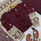 Embroidered Georgette Straight Suit Set