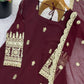 Embroidered Georgette Straight Suit Set