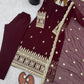 Embroidered Georgette Straight Suit Set