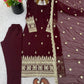 Embroidered Georgette Straight Suit Set