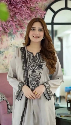 Embroidered Georgette Suit Set