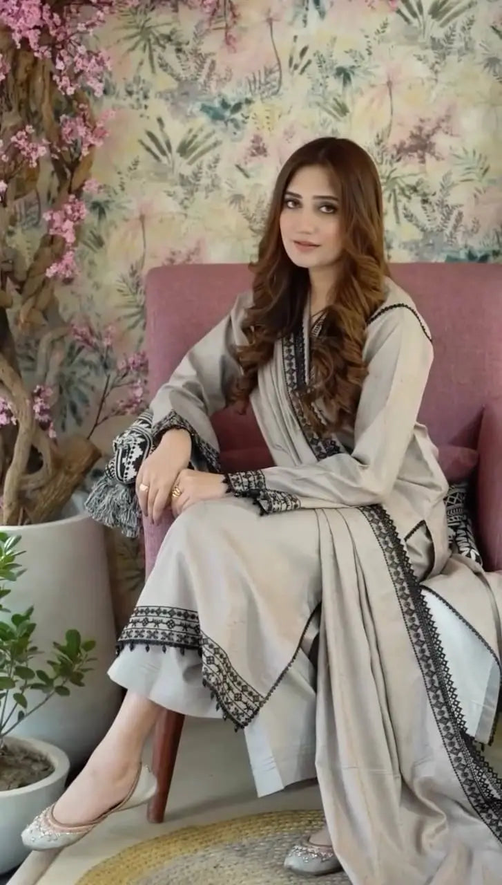Embroidered Georgette Suit Set