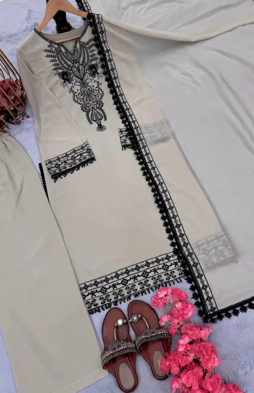 Embroidered Georgette Suit Set