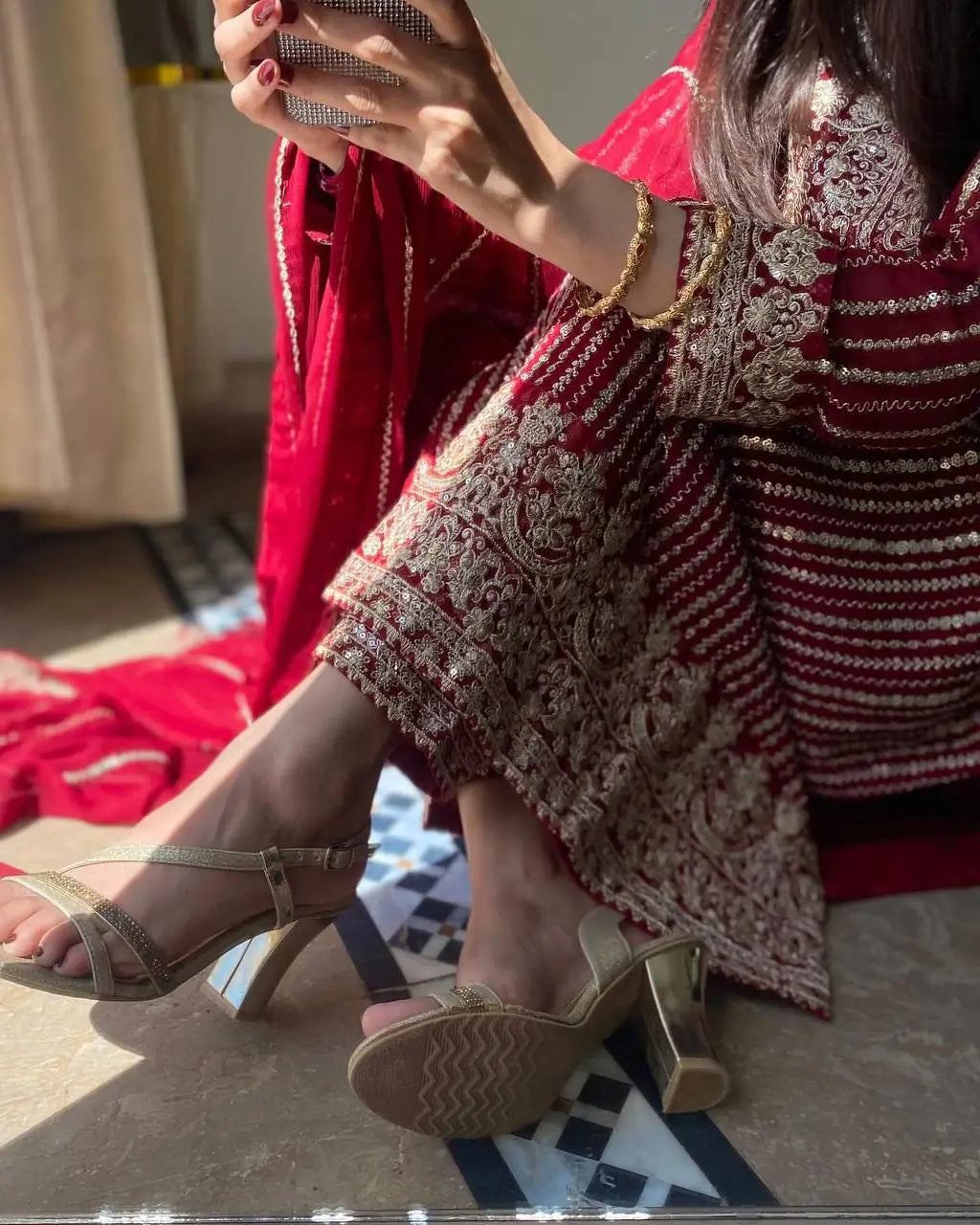 Embroidered Georgette Suit with Dupatta