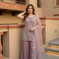 Embroidered Georgette Top Palazzo Set
