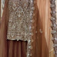 Embroidered Georgette Top Palazzo Set
