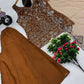 Embroidered Georgette Top Palazzo Set