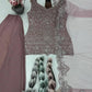 Embroidered Georgette Top Palazzo Set