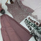 Embroidered Georgette Top Palazzo Set