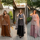 Embroidered Georgette Top Palazzo Set