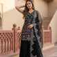 Embroidered Georgette Top Palazzo Set
