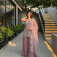 Embroidered Georgette Top Palazzo Set