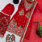 Embroidered Gmy Silk Kurta Palazzo Set with Dupatta