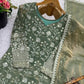 Embroidered Gmy Silk Kurta Palazzo Set with Dupatta