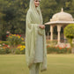 Embroidered Gmy Silk Kurta Palazzo Set with Dupatta