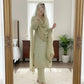 Embroidered Gmy Silk Kurta Palazzo Set with Dupatta