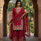 Embroidered Gmy Silk Kurta Palazzo Set with Dupatta