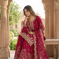 Embroidered Gmy Silk Kurta Palazzo Set with Dupatta