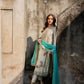 Embroidered Gmy Silk Kurta Palazzo Set with Dupatta