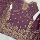 Embroidered Gmy Silk Kurta Palazzo Set with Dupatta