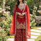 Embroidered Gmy Silk Kurta Palazzo Set with Dupatta